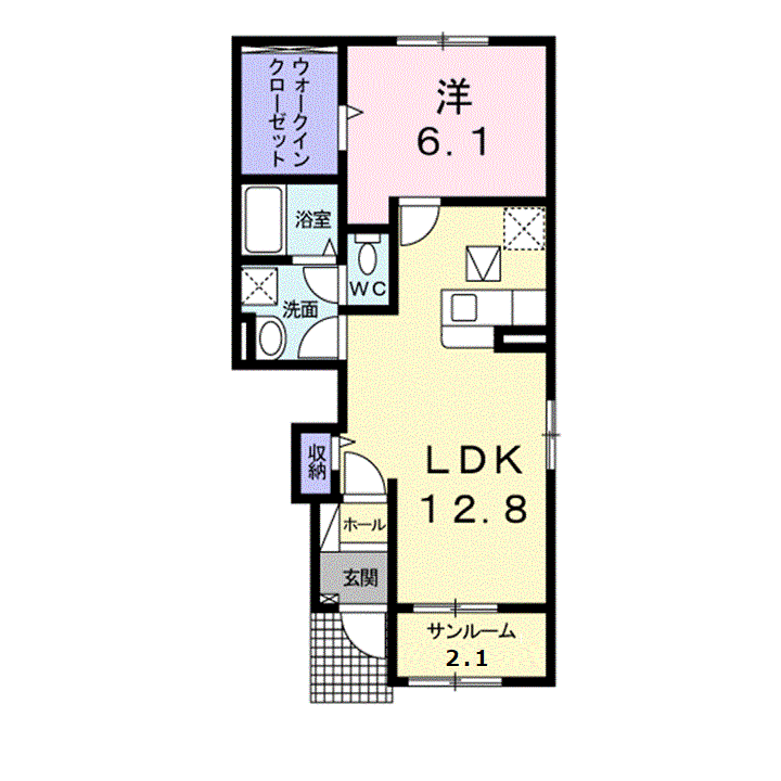 井原市西江原町 セゾンⅡ A104号室